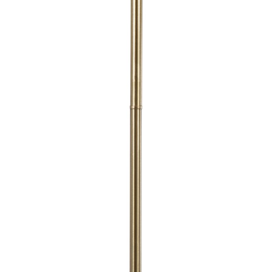 GloboStar® HUDSON 00500 Μοντέρνο Επιδαπέδιο Φωτιστικό Μονόφωτο 1 x E27 IP20 Χρυσό Αλουμίνιο με Λευκό Πλαστικό - Μ20 x Π20 x Υ177cm