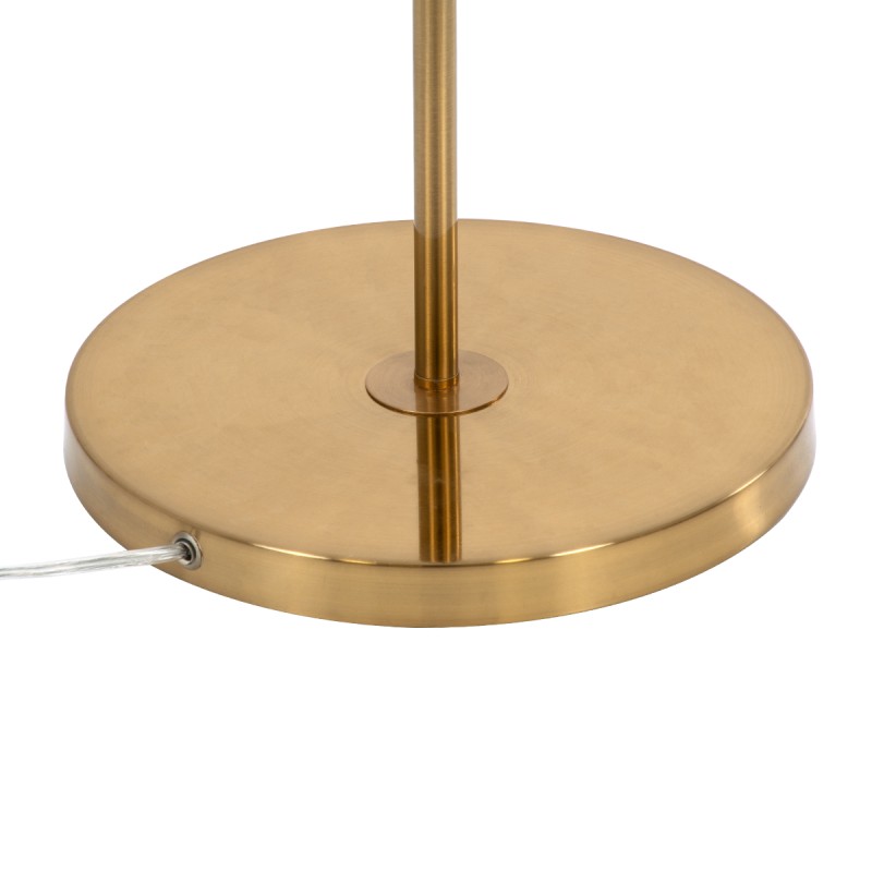 GloboStar® HUDSON 00500 Μοντέρνο Επιδαπέδιο Φωτιστικό Μονόφωτο 1 x E27 IP20 Χρυσό Αλουμίνιο με Λευκό Πλαστικό - Μ20 x Π20 x Υ177cm