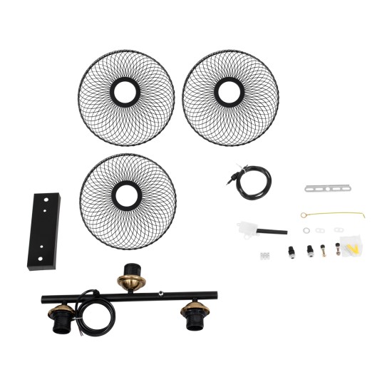GloboStar® VERONA 00586 Μοντέρνο Κρεμαστό Φωτιστικό Ράγα Τρίφωτο 3 x E27 IP20 Μαύρο & Χρυσό Μέταλλο - Μ50 x Π28 x Υ20cm GloboStar® VERONA 00586 Μοντέρνο Κρεμαστό Φωτιστικό Ράγα Τρίφωτο 3 x E27 IP20 Μαύρο & Χρυσό Μέταλλο - Μ50 x Π28 x Υ20cm