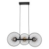 GloboStar® VERONA 00586 Μοντέρνο Κρεμαστό Φωτιστικό Ράγα Τρίφωτο 3 x E27 IP20 Μαύρο & Χρυσό Μέταλλο - Μ50 x Π28 x Υ20cm