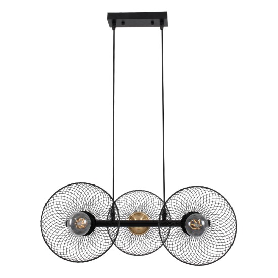 GloboStar® VERONA 00586 Μοντέρνο Κρεμαστό Φωτιστικό Ράγα Τρίφωτο 3 x E27 IP20 Μαύρο & Χρυσό Μέταλλο - Μ50 x Π28 x Υ20cm GloboStar® VERONA 00586 Μοντέρνο Κρεμαστό Φωτιστικό Ράγα Τρίφωτο 3 x E27 IP20 Μαύρο & Χρυσό Μέταλλο - Μ50 x Π28 x Υ20cm