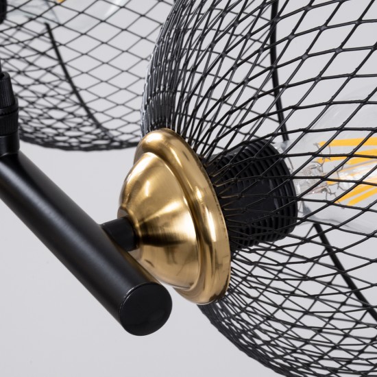 GloboStar® VERONA 00586 Μοντέρνο Κρεμαστό Φωτιστικό Ράγα Τρίφωτο 3 x E27 IP20 Μαύρο & Χρυσό Μέταλλο - Μ50 x Π28 x Υ20cm GloboStar® VERONA 00586 Μοντέρνο Κρεμαστό Φωτιστικό Ράγα Τρίφωτο 3 x E27 IP20 Μαύρο & Χρυσό Μέταλλο - Μ50 x Π28 x Υ20cm