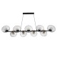 GloboStar® VERONA 00588 Μοντέρνο Κρεμαστό Φωτιστικό Ράγα Πολύφωτο 9 x E27 Μαύρο & Χρυσό Μέταλλο - Μ140 x Π28 x Υ20cm GloboStar® VERONA 00588 Μοντέρνο Κρεμαστό Φωτιστικό Ράγα Πολύφωτο 9 x E27 Μαύρο & Χρυσό Μέταλλο - Μ140 x Π28 x Υ20cm