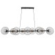 GloboStar® VERONA 00588 Μοντέρνο Κρεμαστό Φωτιστικό Ράγα Πολύφωτο 9 x E27 Μαύρο & Χρυσό Μέταλλο - Μ140 x Π28 x Υ20cm GloboStar® VERONA 00588 Μοντέρνο Κρεμαστό Φωτιστικό Ράγα Πολύφωτο 9 x E27 Μαύρο & Χρυσό Μέταλλο - Μ140 x Π28 x Υ20cm