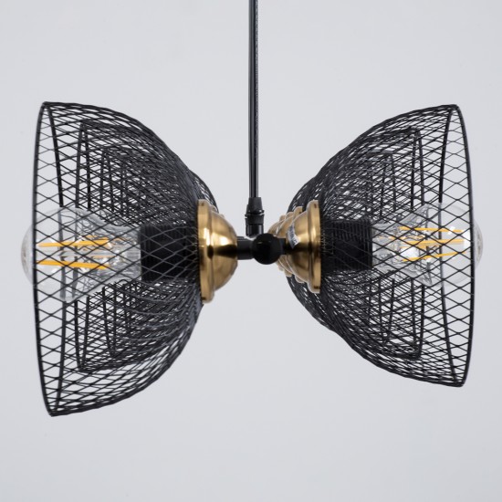 GloboStar® VERONA 00588 Μοντέρνο Κρεμαστό Φωτιστικό Ράγα Πολύφωτο 9 x E27 Μαύρο & Χρυσό Μέταλλο - Μ140 x Π28 x Υ20cm GloboStar® VERONA 00588 Μοντέρνο Κρεμαστό Φωτιστικό Ράγα Πολύφωτο 9 x E27 Μαύρο & Χρυσό Μέταλλο - Μ140 x Π28 x Υ20cm