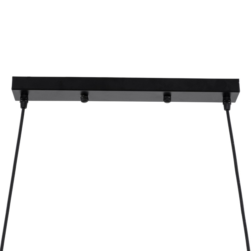 GloboStar® VERONA 00588 Μοντέρνο Κρεμαστό Φωτιστικό Ράγα Πολύφωτο 9 x E27 Μαύρο & Χρυσό Μέταλλο - Μ140 x Π28 x Υ20cm