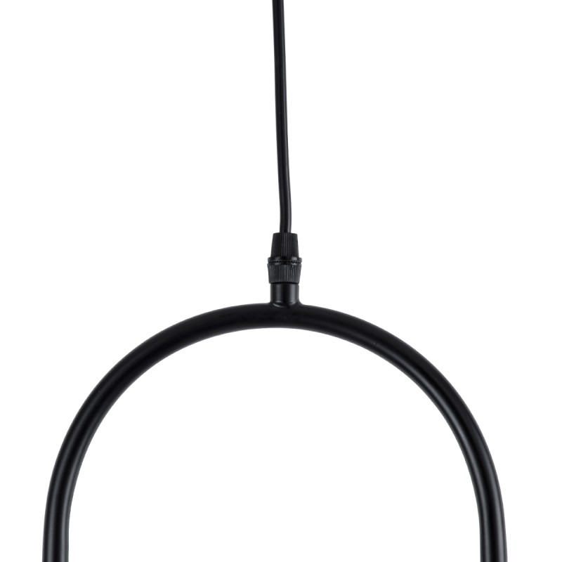 GloboStar® HAMBURG 00589 Μοντέρνο Κρεμαστό Φωτιστικό Μπάλα Μονόφωτο 1 x G9 Μαύρο Μέταλλο με Λευκό Γυαλί - Μ20 x Π15 x Υ40cm