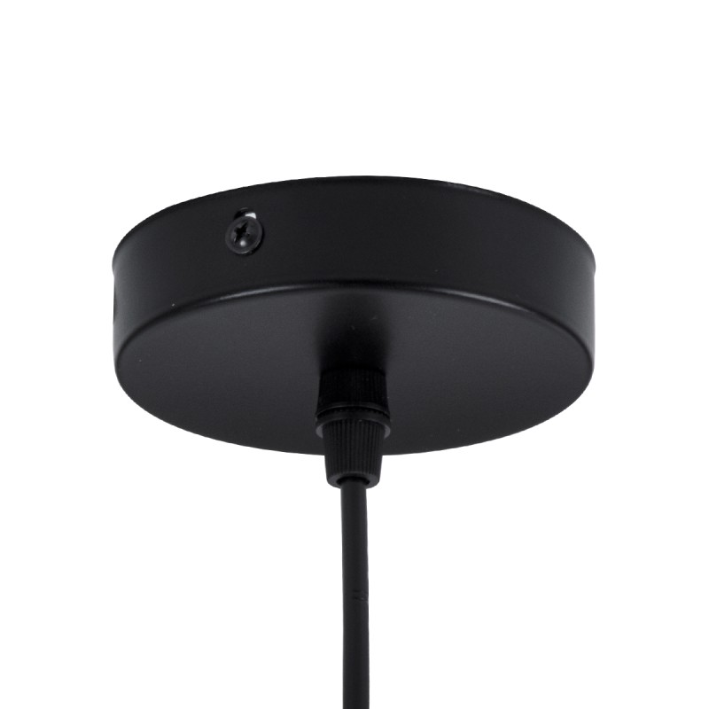 GloboStar® HAMBURG 00589 Μοντέρνο Κρεμαστό Φωτιστικό Μπάλα Μονόφωτο 1 x G9 Μαύρο Μέταλλο με Λευκό Γυαλί - Μ20 x Π15 x Υ40cm