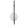 GloboStar® HAMBURG 00589 Μοντέρνο Κρεμαστό Φωτιστικό Μπάλα Μονόφωτο 1 x G9 Μαύρο Μέταλλο με Λευκό Γυαλί - Μ20 x Π15 x Υ40cm