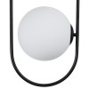 GloboStar® HAMBURG 00591 Μοντέρνο Κρεμαστό Φωτιστικό Μπάλα Μονόφωτο 1 x E14 IP20 Μαύρο Μέταλλο με Λευκό Γυαλί - Μ25 x Π20 x Υ50cm