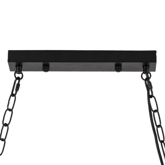 GloboStar® VIKING 00606 Vintage Κρεμαστό Φωτιστικό Ανάρτηση Πολύφωτο 6 x E27 IP20 Μαύρο Μέταλλο, Καφε Ξύλο με Μπεζ Σχοινί - Μ53 x Π11 x Υ96cm έως Y220cm max GloboStar® VIKING 00606 Vintage Κρεμαστό Φωτιστικό Ανάρτηση Πολύφωτο 6 x E27 IP20 Μαύρο Μέταλλο, Καφε Ξύλο με Μπεζ Σχοινί - Μ53 x Π11 x Υ96cm έως Y220cm max
