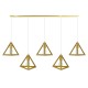 GloboStar® TRIANGLE 00610 Μοντέρνο Κρεμαστό Φωτιστικό Ράγα Πολύφωτο 5 x E27 IP20 Χρυσό Μέταλλο - Μ170 x Π22 x Y130cm GloboStar® TRIANGLE 00610 Μοντέρνο Κρεμαστό Φωτιστικό Ράγα Πολύφωτο 5 x E27 IP20 Χρυσό Μέταλλο - Μ170 x Π22 x Y130cm