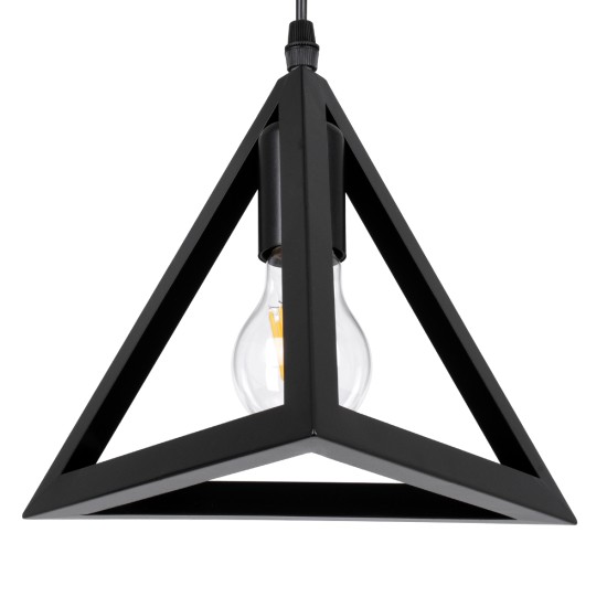 GloboStar® TRIANGLE 00611 Μοντέρνο Κρεμαστό Φωτιστικό Ράγα Δίφωτο 2 x E27 IP20 Μαύρο Μέταλλο - Μ60 x Π22 x Y130cm GloboStar® TRIANGLE 00611 Μοντέρνο Κρεμαστό Φωτιστικό Ράγα Δίφωτο 2 x E27 IP20 Μαύρο Μέταλλο - Μ60 x Π22 x Y130cm