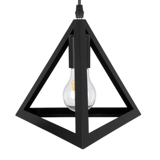 GloboStar® TRIANGLE 00611 Μοντέρνο Κρεμαστό Φωτιστικό Ράγα Δίφωτο 2 x E27 IP20 Μαύρο Μέταλλο - Μ60 x Π22 x Y130cm GloboStar® TRIANGLE 00611 Μοντέρνο Κρεμαστό Φωτιστικό Ράγα Δίφωτο 2 x E27 IP20 Μαύρο Μέταλλο - Μ60 x Π22 x Y130cm
