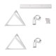 GloboStar® TRIANGLE 00612 Μοντέρνο Κρεμαστό Φωτιστικό Ράγα Δίφωτο 2 x E27 IP20 Λευκό Μέταλλο - Μ60 x Π22 x Y130cm GloboStar® TRIANGLE 00612 Μοντέρνο Κρεμαστό Φωτιστικό Ράγα Δίφωτο 2 x E27 IP20 Λευκό Μέταλλο - Μ60 x Π22 x Y130cm