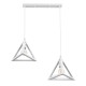 GloboStar® TRIANGLE 00612 Μοντέρνο Κρεμαστό Φωτιστικό Ράγα Δίφωτο 2 x E27 IP20 Λευκό Μέταλλο - Μ60 x Π22 x Y130cm GloboStar® TRIANGLE 00612 Μοντέρνο Κρεμαστό Φωτιστικό Ράγα Δίφωτο 2 x E27 IP20 Λευκό Μέταλλο - Μ60 x Π22 x Y130cm