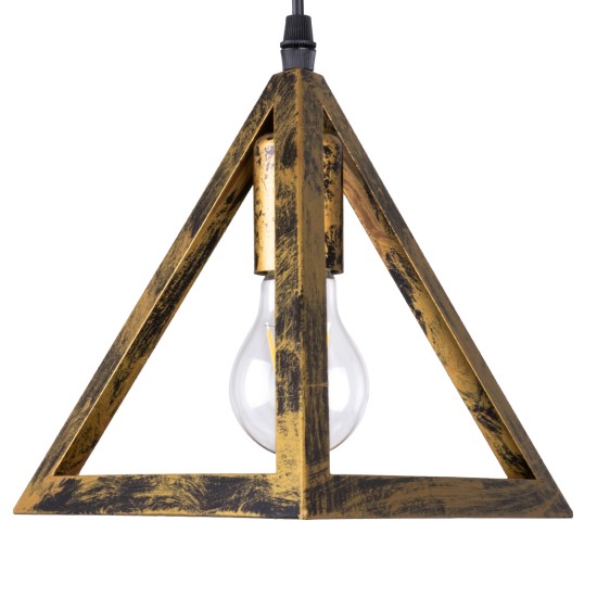GloboStar® TRIANGLE 00614 Μοντέρνο Κρεμαστό Φωτιστικό Ράγα Δίφωτο 2 x E27 IP20 Μπρούτζινο Μέταλλο - Μ60 x Π22 x Y130cm GloboStar® TRIANGLE 00614 Μοντέρνο Κρεμαστό Φωτιστικό Ράγα Δίφωτο 2 x E27 IP20 Μπρούτζινο Μέταλλο - Μ60 x Π22 x Y130cm