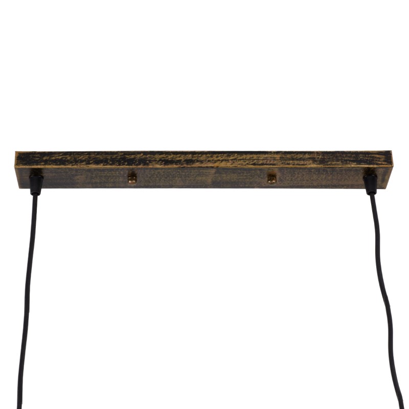 GloboStar® TRIANGLE 00614 Μοντέρνο Κρεμαστό Φωτιστικό Ράγα Δίφωτο 2 x E27 IP20 Μπρούτζινο Μέταλλο - Μ60 x Π22 x Y130cm