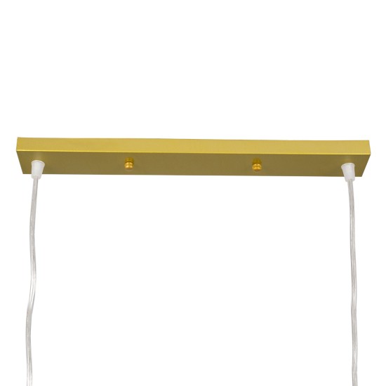 GloboStar® TRIANGLE 00615 Μοντέρνο Κρεμαστό Φωτιστικό Ράγα Δίφωτο 2 x E27 IP20 Χρυσό Μέταλλο - Μ60 x Π22 x Y130cm GloboStar® TRIANGLE 00615 Μοντέρνο Κρεμαστό Φωτιστικό Ράγα Δίφωτο 2 x E27 IP20 Χρυσό Μέταλλο - Μ60 x Π22 x Y130cm