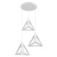 GloboStar® TRIANGLE 00617 Μοντέρνο Κρεμαστό Φωτιστικό Πλέγμα Τρίφωτο 3 x E27 IP20 Λευκό Μέταλλο - Μ49 x Π49 x Y130cm GloboStar® TRIANGLE 00617 Μοντέρνο Κρεμαστό Φωτιστικό Πλέγμα Τρίφωτο 3 x E27 IP20 Λευκό Μέταλλο - Μ49 x Π49 x Y130cm