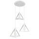 GloboStar® TRIANGLE 00617 Μοντέρνο Κρεμαστό Φωτιστικό Πλέγμα Τρίφωτο 3 x E27 IP20 Λευκό Μέταλλο - Μ49 x Π49 x Y130cm GloboStar® TRIANGLE 00617 Μοντέρνο Κρεμαστό Φωτιστικό Πλέγμα Τρίφωτο 3 x E27 IP20 Λευκό Μέταλλο - Μ49 x Π49 x Y130cm