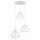 GloboStar® TRIANGLE 00617 Μοντέρνο Κρεμαστό Φωτιστικό Πλέγμα Τρίφωτο 3 x E27 IP20 Λευκό Μέταλλο - Μ49 x Π49 x Y130cm GloboStar® TRIANGLE 00617 Μοντέρνο Κρεμαστό Φωτιστικό Πλέγμα Τρίφωτο 3 x E27 IP20 Λευκό Μέταλλο - Μ49 x Π49 x Y130cm