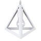 GloboStar® TRIANGLE 00617 Μοντέρνο Κρεμαστό Φωτιστικό Πλέγμα Τρίφωτο 3 x E27 IP20 Λευκό Μέταλλο - Μ49 x Π49 x Y130cm GloboStar® TRIANGLE 00617 Μοντέρνο Κρεμαστό Φωτιστικό Πλέγμα Τρίφωτο 3 x E27 IP20 Λευκό Μέταλλο - Μ49 x Π49 x Y130cm