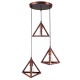 GloboStar® TRIANGLE 00618 Μοντέρνο Κρεμαστό Φωτιστικό Πλέγμα Τρίφωτο 3 x E27 IP20 Χάλκινο Μέταλλο - Μ49 x Π49 x Y130cm GloboStar® TRIANGLE 00618 Μοντέρνο Κρεμαστό Φωτιστικό Πλέγμα Τρίφωτο 3 x E27 IP20 Χάλκινο Μέταλλο - Μ49 x Π49 x Y130cm