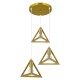 GloboStar® TRIANGLE 00620 Μοντέρνο Κρεμαστό Φωτιστικό Πλέγμα Τρίφωτο 3 x E27 IP20 Χρυσό Μέταλλο - Μ49 x Π49 x Y130cm GloboStar® TRIANGLE 00620 Μοντέρνο Κρεμαστό Φωτιστικό Πλέγμα Τρίφωτο 3 x E27 IP20 Χρυσό Μέταλλο - Μ49 x Π49 x Y130cm