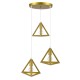 GloboStar® TRIANGLE 00620 Μοντέρνο Κρεμαστό Φωτιστικό Πλέγμα Τρίφωτο 3 x E27 IP20 Χρυσό Μέταλλο - Μ49 x Π49 x Y130cm GloboStar® TRIANGLE 00620 Μοντέρνο Κρεμαστό Φωτιστικό Πλέγμα Τρίφωτο 3 x E27 IP20 Χρυσό Μέταλλο - Μ49 x Π49 x Y130cm
