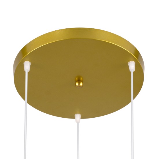 GloboStar® TRIANGLE 00620 Μοντέρνο Κρεμαστό Φωτιστικό Πλέγμα Τρίφωτο 3 x E27 IP20 Χρυσό Μέταλλο - Μ49 x Π49 x Y130cm GloboStar® TRIANGLE 00620 Μοντέρνο Κρεμαστό Φωτιστικό Πλέγμα Τρίφωτο 3 x E27 IP20 Χρυσό Μέταλλο - Μ49 x Π49 x Y130cm