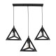 GloboStar® TRIANGLE 00621 Μοντέρνο Κρεμαστό Φωτιστικό Ράγα Τρίφωτο 3 x E27 IP20 Μαύρο Μέταλλο - Μ70 x Π22 x Y130cm GloboStar® TRIANGLE 00621 Μοντέρνο Κρεμαστό Φωτιστικό Ράγα Τρίφωτο 3 x E27 IP20 Μαύρο Μέταλλο - Μ70 x Π22 x Y130cm