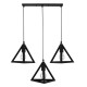 GloboStar® TRIANGLE 00621 Μοντέρνο Κρεμαστό Φωτιστικό Ράγα Τρίφωτο 3 x E27 IP20 Μαύρο Μέταλλο - Μ70 x Π22 x Y130cm GloboStar® TRIANGLE 00621 Μοντέρνο Κρεμαστό Φωτιστικό Ράγα Τρίφωτο 3 x E27 IP20 Μαύρο Μέταλλο - Μ70 x Π22 x Y130cm