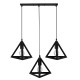 GloboStar® TRIANGLE 00621 Μοντέρνο Κρεμαστό Φωτιστικό Ράγα Τρίφωτο 3 x E27 IP20 Μαύρο Μέταλλο - Μ70 x Π22 x Y130cm GloboStar® TRIANGLE 00621 Μοντέρνο Κρεμαστό Φωτιστικό Ράγα Τρίφωτο 3 x E27 IP20 Μαύρο Μέταλλο - Μ70 x Π22 x Y130cm
