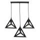 GloboStar® TRIANGLE 00621 Μοντέρνο Κρεμαστό Φωτιστικό Ράγα Τρίφωτο 3 x E27 IP20 Μαύρο Μέταλλο - Μ70 x Π22 x Y130cm GloboStar® TRIANGLE 00621 Μοντέρνο Κρεμαστό Φωτιστικό Ράγα Τρίφωτο 3 x E27 IP20 Μαύρο Μέταλλο - Μ70 x Π22 x Y130cm