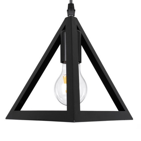 GloboStar® TRIANGLE 00621 Μοντέρνο Κρεμαστό Φωτιστικό Ράγα Τρίφωτο 3 x E27 IP20 Μαύρο Μέταλλο - Μ70 x Π22 x Y130cm GloboStar® TRIANGLE 00621 Μοντέρνο Κρεμαστό Φωτιστικό Ράγα Τρίφωτο 3 x E27 IP20 Μαύρο Μέταλλο - Μ70 x Π22 x Y130cm
