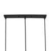 GloboStar® TRIANGLE 00621 Μοντέρνο Κρεμαστό Φωτιστικό Ράγα Τρίφωτο 3 x E27 IP20 Μαύρο Μέταλλο - Μ70 x Π22 x Y130cm