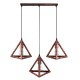 GloboStar® TRIANGLE 00623 Μοντέρνο Κρεμαστό Φωτιστικό Ράγα Τρίφωτο 3 x E27 IP20 Χάλκινο Μέταλλο - Μ70 x Π22 x Y130cm GloboStar® TRIANGLE 00623 Μοντέρνο Κρεμαστό Φωτιστικό Ράγα Τρίφωτο 3 x E27 IP20 Χάλκινο Μέταλλο - Μ70 x Π22 x Y130cm
