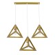 GloboStar® TRIANGLE 00625 Μοντέρνο Κρεμαστό Φωτιστικό Ράγα Τρίφωτο 3 x E27 IP20 Χρυσό Μέταλλο - Μ70 x Π22 x Y130cm GloboStar® TRIANGLE 00625 Μοντέρνο Κρεμαστό Φωτιστικό Ράγα Τρίφωτο 3 x E27 IP20 Χρυσό Μέταλλο - Μ70 x Π22 x Y130cm