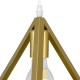 GloboStar® TRIANGLE 00625 Μοντέρνο Κρεμαστό Φωτιστικό Ράγα Τρίφωτο 3 x E27 IP20 Χρυσό Μέταλλο - Μ70 x Π22 x Y130cm GloboStar® TRIANGLE 00625 Μοντέρνο Κρεμαστό Φωτιστικό Ράγα Τρίφωτο 3 x E27 IP20 Χρυσό Μέταλλο - Μ70 x Π22 x Y130cm