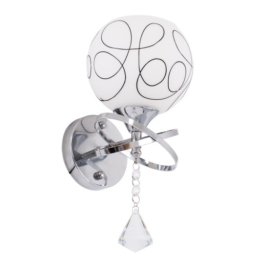GloboStar® CANTER 00634 Μοντέρνο Επιτοίχιο Φωτιστικό Απλίκα Μονόφωτο 1 x E27 IP20 Ασημί Μέταλλο με Λευκό Γυαλί - Μ14 x Π15 x Υ30cm GloboStar® CANTER 00634 Μοντέρνο Επιτοίχιο Φωτιστικό Απλίκα Μονόφωτο 1 x E27 IP20 Ασημί Μέταλλο με Λευκό Γυαλί - Μ14 x Π15 x Υ30cm