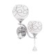 GloboStar® CANTER 00635 Μοντέρνο Επιτοίχιο Φωτιστικό Απλίκα Δίφωτο 2 x E27 IP20 Ασημί Μέταλλο με Λευκό Γυαλί - Μ32 x Π15 x Υ40cm GloboStar® CANTER 00635 Μοντέρνο Επιτοίχιο Φωτιστικό Απλίκα Δίφωτο 2 x E27 IP20 Ασημί Μέταλλο με Λευκό Γυαλί - Μ32 x Π15 x Υ40cm