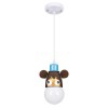 GloboStar® MONKEY 00640 Παιδικό Κρεμαστό Φωτιστικό Φιγούρα Μονόφωτο 1 x E27 IP20 Πολύχρωμο Μέταλλο - Μ14.5 x Π10.5 x Υ13.5cm