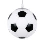 GLOBOSTAR® FOOTBALL 00643 Παιδικό Κρεμαστό Φωτιστικό Οροφής με Ντουί 1 x E27 AC 220-240V IP20 - Λευκό & Μαύρο - Μ15 x Π15 x Y18cm