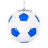 GloboStar® FOOTBALL 00644 Παιδικό Κρεμαστό Φωτιστικό Μπάλα Μονόφωτο 1 x E27 IP20 Λευκό & Μπλε Γυαλί - Μ15 x Π15 x Y18cm