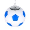 GloboStar® FOOTBALL 00644 Παιδικό Κρεμαστό Φωτιστικό Μπάλα Μονόφωτο 1 x E27 IP20 Λευκό & Μπλε Γυαλί - Μ15 x Π15 x Y18cm