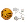 GloboStar® SPALDING NBA 00645 Παιδικό Κρεμαστό Φωτιστικό Μπάλα Μονόφωτο 1 x E27 IP20 Πορτοκαλί & Μαύρο Γυαλί - Μ18 x Π18 x Υ18cm