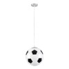 GLOBOSTAR® FOOTBALL 00647 Παιδικό Κρεμαστό Φωτιστικό Οροφής με Ντουί 1 x E27 AC 220-240V IP20 - Λευκό & Μαύρο - Μ25 x Π25 x Υ25cm