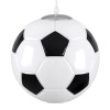 GLOBOSTAR® FOOTBALL 00647 Παιδικό Κρεμαστό Φωτιστικό Οροφής με Ντουί 1 x E27 AC 220-240V IP20 - Λευκό & Μαύρο - Μ25 x Π25 x Υ25cm