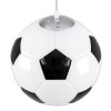 GLOBOSTAR® FOOTBALL 00647 Παιδικό Κρεμαστό Φωτιστικό Οροφής με Ντουί 1 x E27 AC 220-240V IP20 - Λευκό & Μαύρο - Μ25 x Π25 x Υ25cm